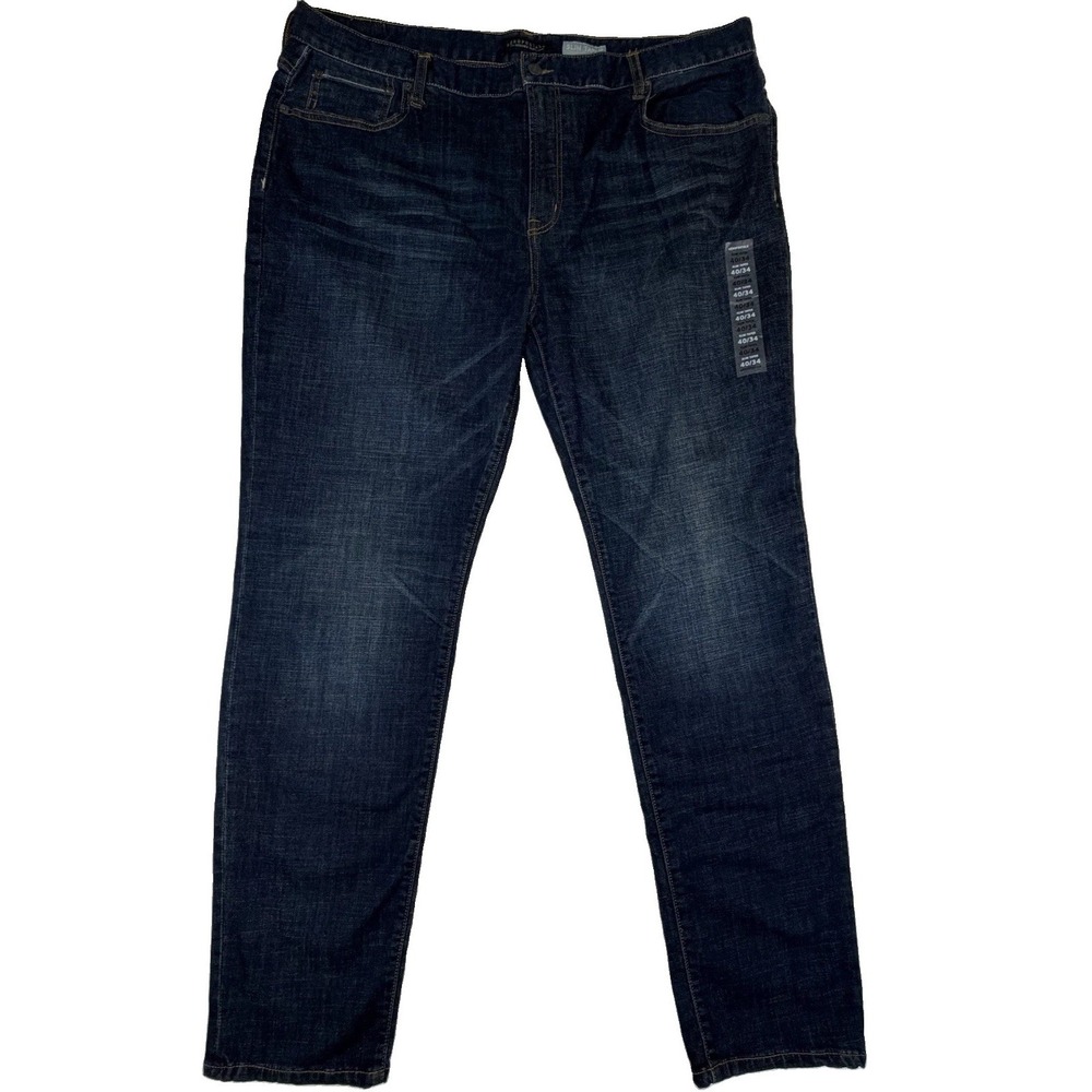 NWT Aeropostale Men's Slim Taper Jeans Sz 40x34 Dark Wash Blue Denim NEW